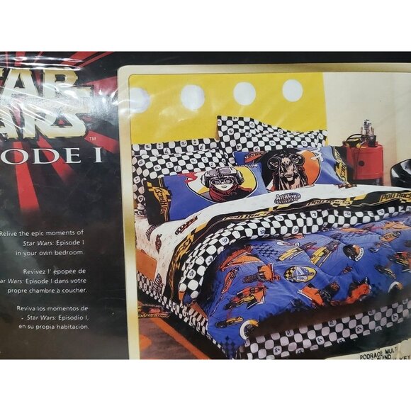 New SEALED Vintage Star Wars Episode 1 Phantom Menace Twin Sheet Set - Picture 8 of 11